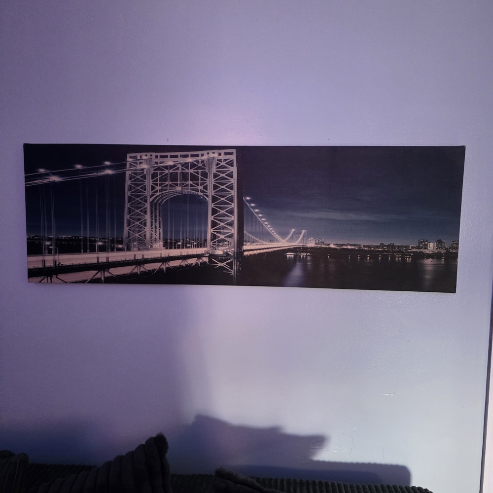Large Black and White Bridge Panorama Wall Art Print